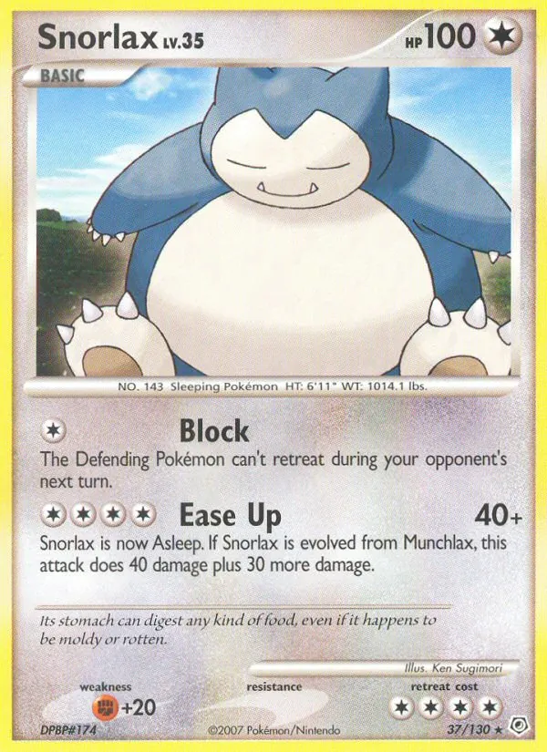 Snorlax, Diamond & Pearl 037/130