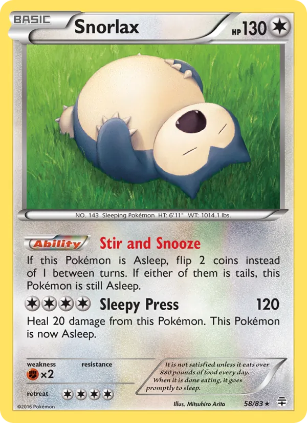 Snorlax, Generations 058/083