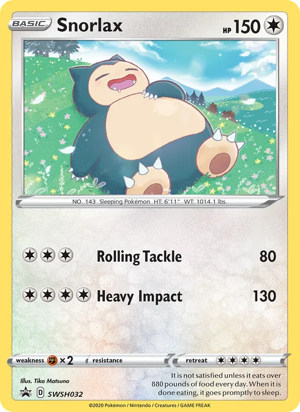 Snorlax, SWSH Black Star Promos SWSH032/307
