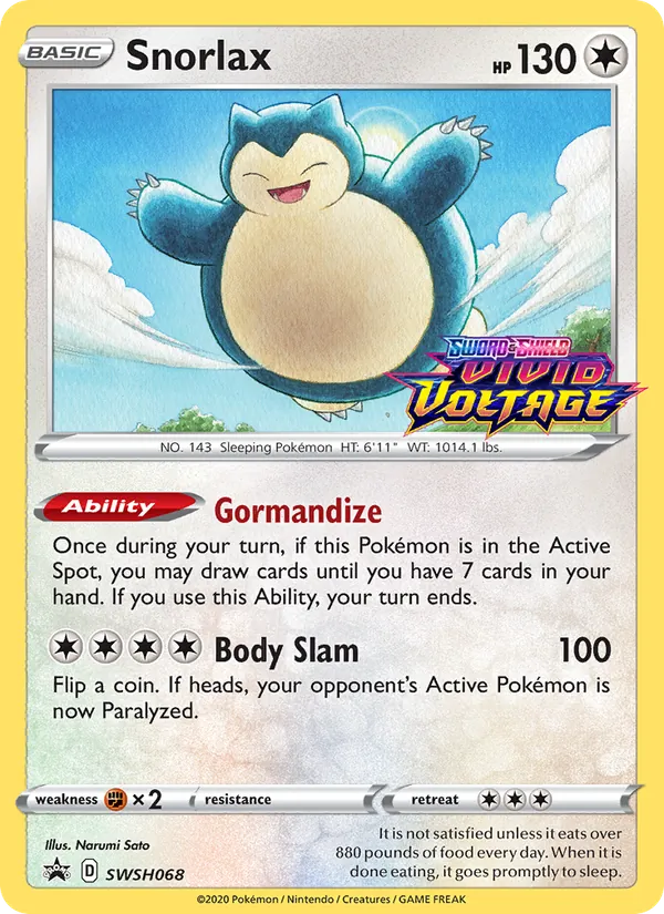 Snorlax, SWSH Black Star Promos SWSH068/307