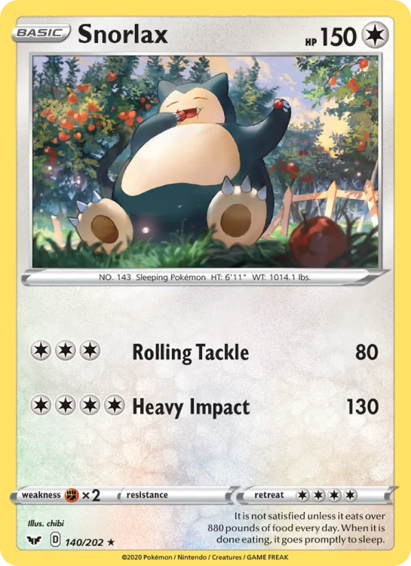 Snorlax, Sword & Shield 140/202