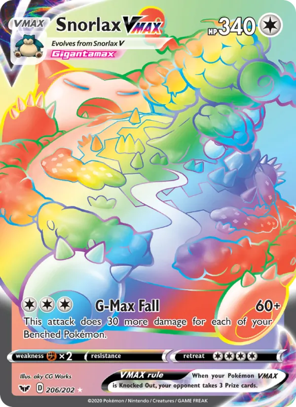 Snorlax VMAX, Sword & Shield 206/202