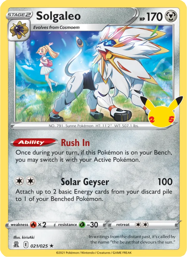 Solgaleo, Celebrations 021/025