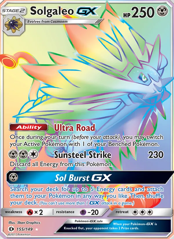 Solgaleo GX, Sun & Moon 155/149