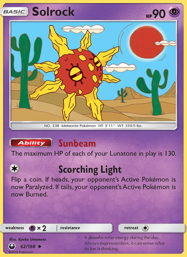 Solrock, Celestial Storm 062/168