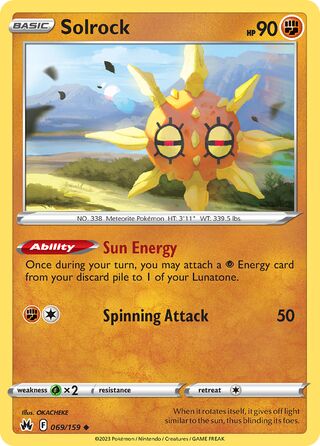 Solrock, Play! Pokémon Prize Pack Series Three 069/159