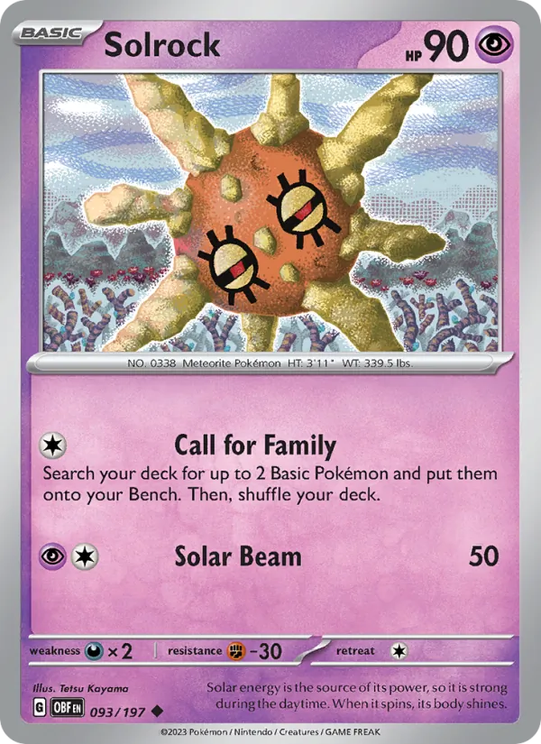 Solrock, Obsidian Flames 093/197