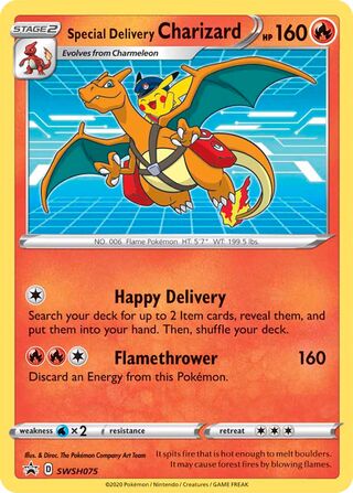 Special Delivery Charizard, SWSH Black Star Promos SWSH075/307