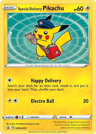 Special Delivery Pikachu, SWSH Black Star Promos SWSH074/307