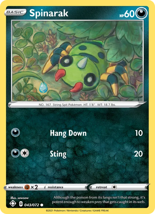 Spinarak, Shining Fates 043/072