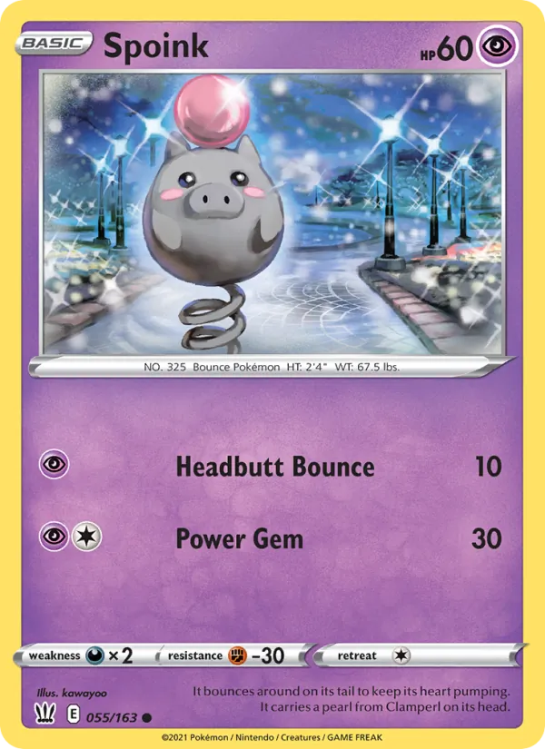 Spoink, Battle Styles 055/163
