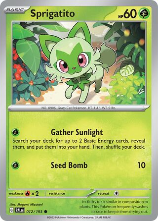 Sprigatito, Trick or Trade 2024 012/193