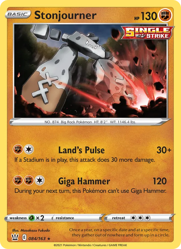 Stonjourner, Battle Styles 084/163