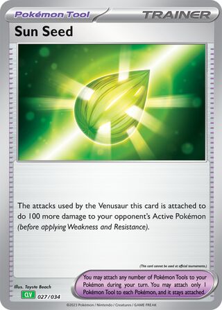 Sun Seed, Pokémon TCG Classic (Venusaur) 027/034
