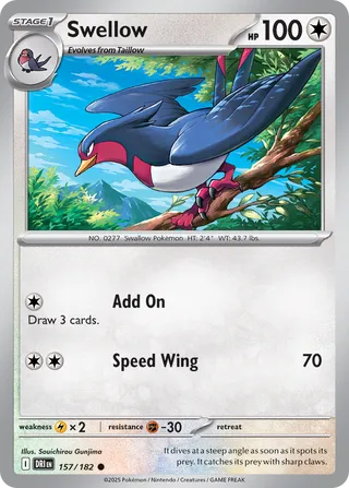 Swellow, Destined Rivals 157/182