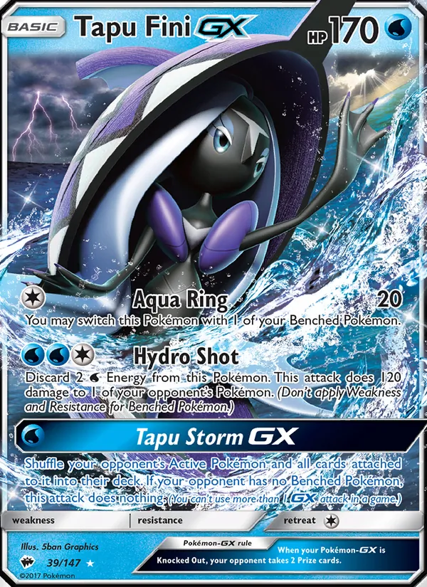 Tapu Fini GX, Burning Shadows 039/147