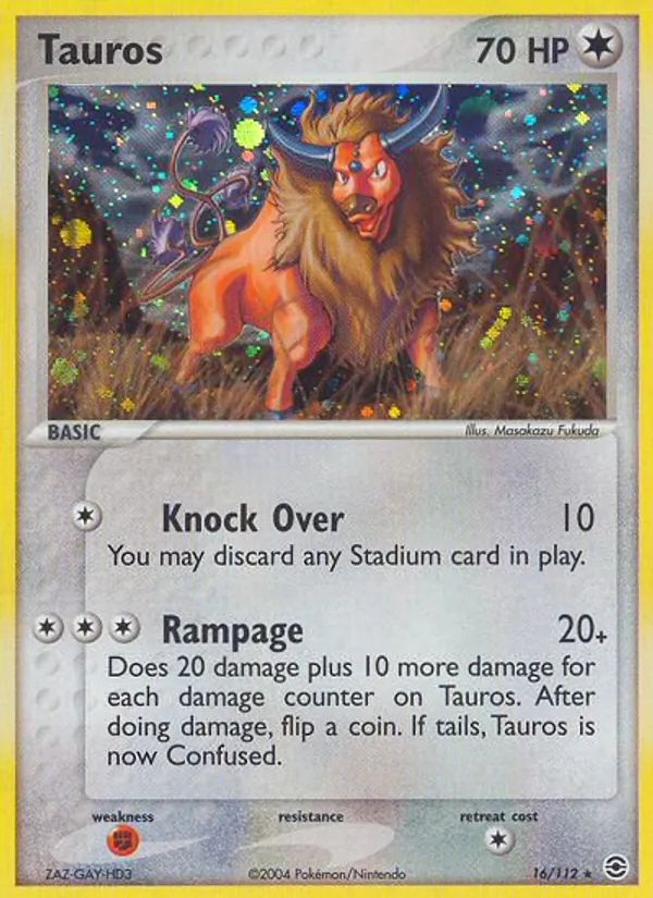 Tauros, FireRed & LeafGreen 016/112