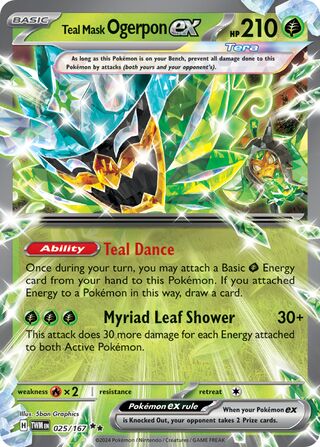 Teal Mask Ogerpon EX, Play! Pokémon Prize Pack Series Six 025/167