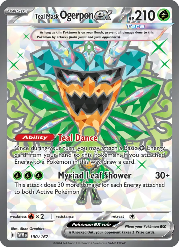 Teal Mask Ogerpon EX, Twilight Masquerade 190/167
