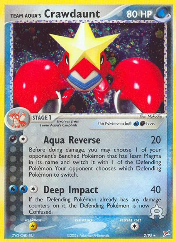 Team Aqua's Crawdaunt, Team Magma vs Team Aqua 002/095