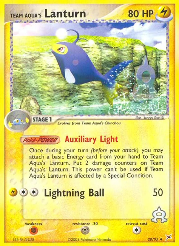 Team Aqua's Lanturn, Team Magma vs Team Aqua 028/095