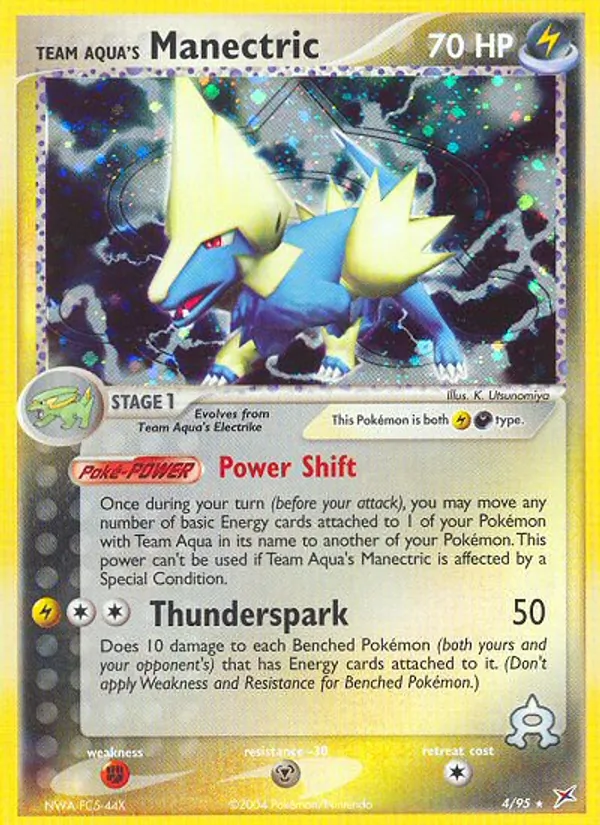 Team Aqua's Manectric, Team Magma vs Team Aqua 004/095