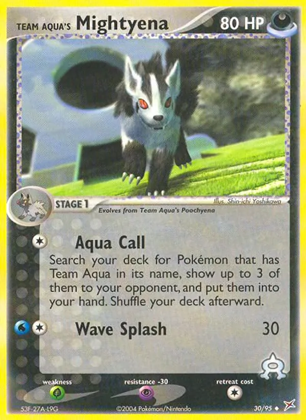 Team Aqua's Mightyena, Team Magma vs Team Aqua 030/095