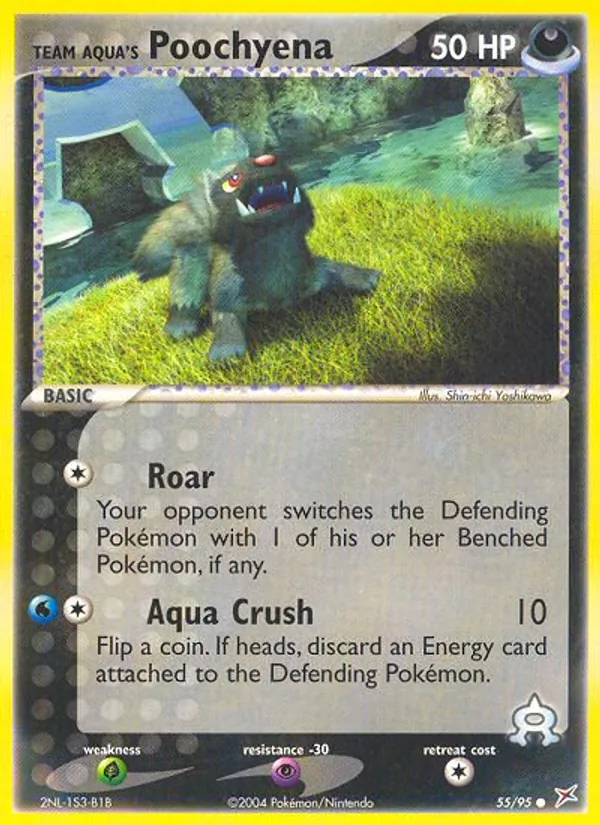 Team Aqua's Poochyena, Team Magma vs Team Aqua 055/095