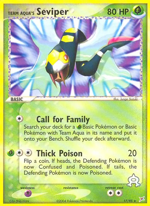 Team Aqua's Seviper, Team Magma vs Team Aqua 017/095