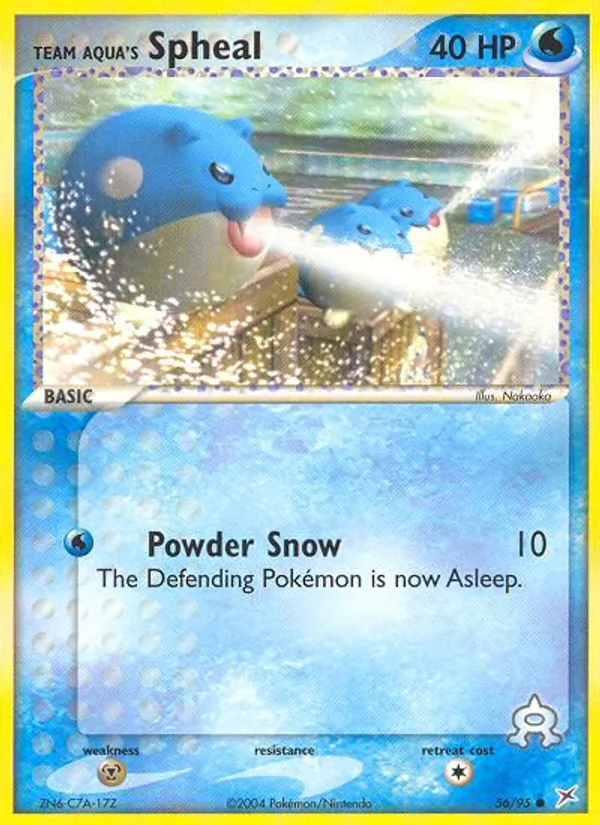 Team Aqua's Spheal, Team Magma vs Team Aqua 056/095
