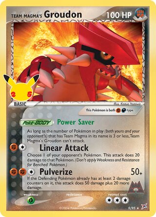Team Magma's Groudon, Celebrations 009/095