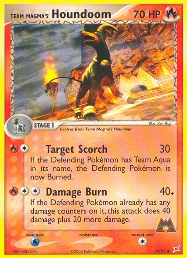 Team Magma's Houndoom, Team Magma vs Team Aqua 034/095