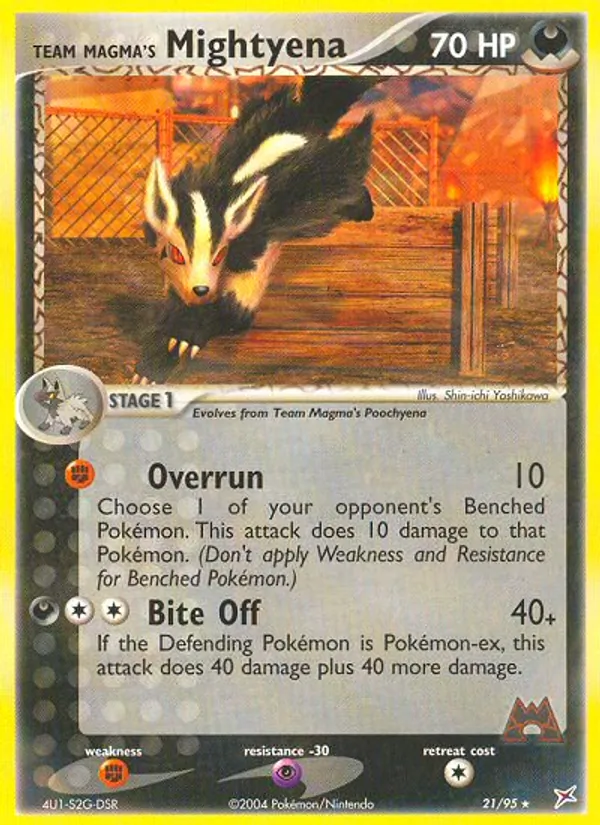Team Magma's Mightyena, Team Magma vs Team Aqua 021/095