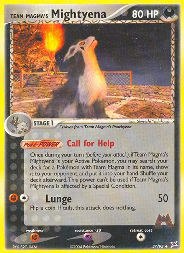 Team Magma's Mightyena, Team Magma vs Team Aqua 037/095