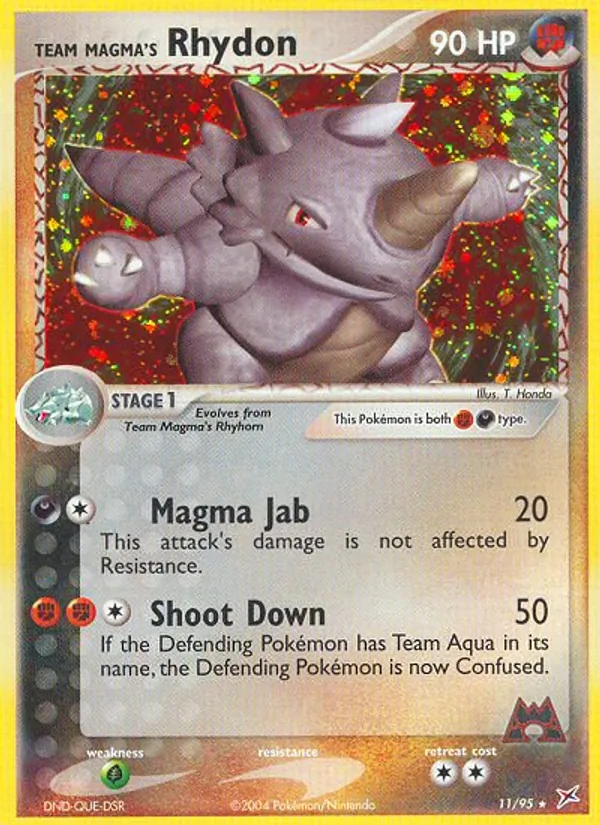 Team Magma's Rhydon, Team Magma vs Team Aqua 011/095