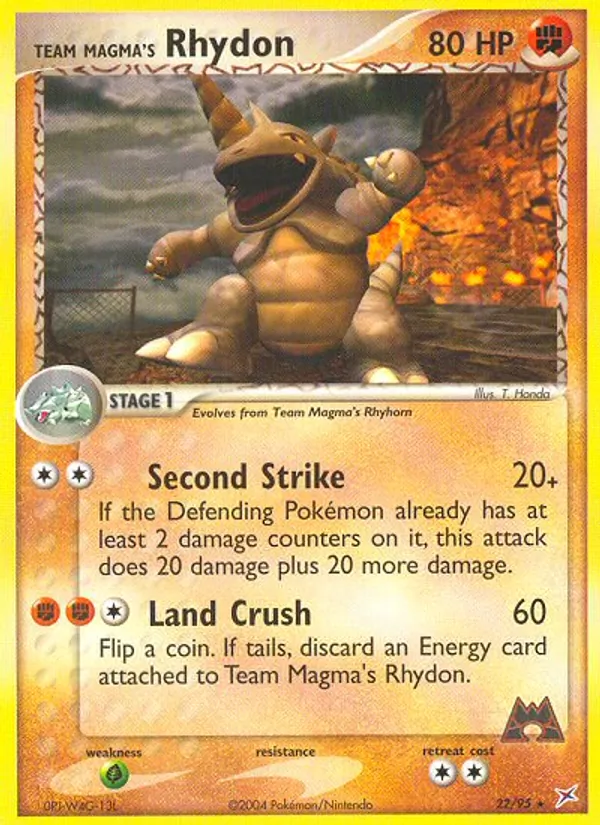 Team Magma's Rhydon, Team Magma vs Team Aqua 022/095