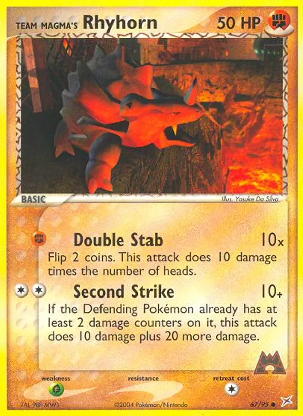 Team Magma's Rhyhorn, Team Magma vs Team Aqua 067/095
