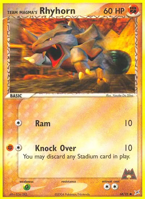 Team Magma's Rhyhorn, Team Magma vs Team Aqua 068/095