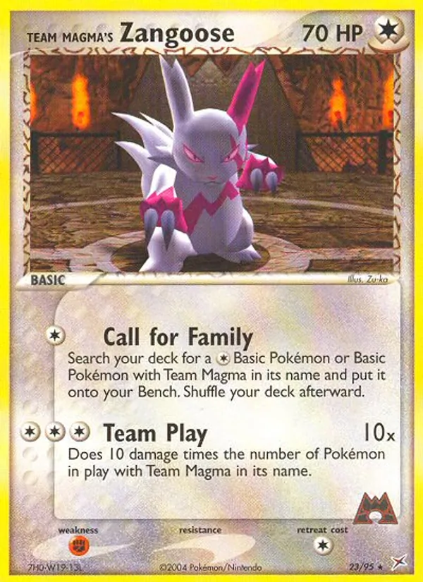 Team Magma's Zangoose, Team Magma vs Team Aqua 023/095