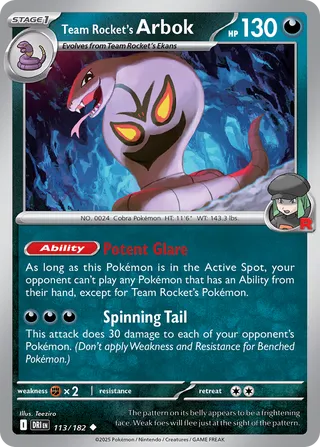 Team Rocket's Arbok, Destined Rivals 113/182