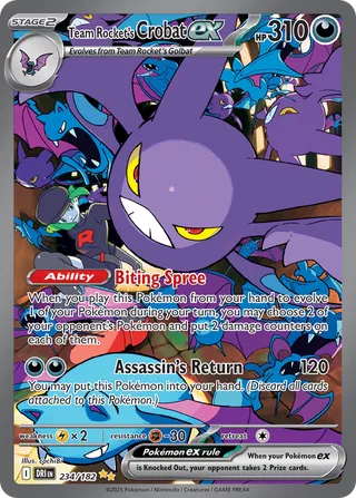 Team Rocket's Crobat EX, Destined Rivals 234/182