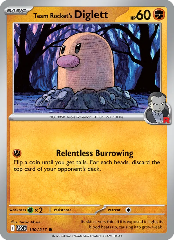 Team Rocket's Diglett, Ascended Heroes 100/217