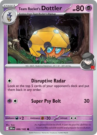 Team Rocket's Dottler, Destined Rivals 088/182