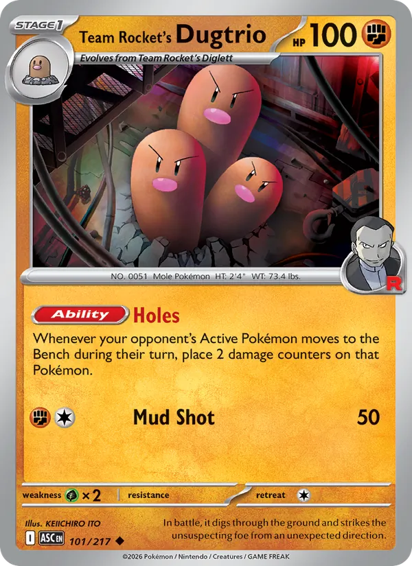 Team Rocket's Dugtrio, Ascended Heroes 101/217