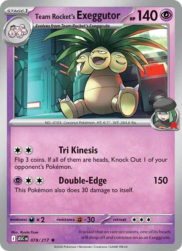 Team Rocket's Exeggutor, Ascended Heroes 078/217