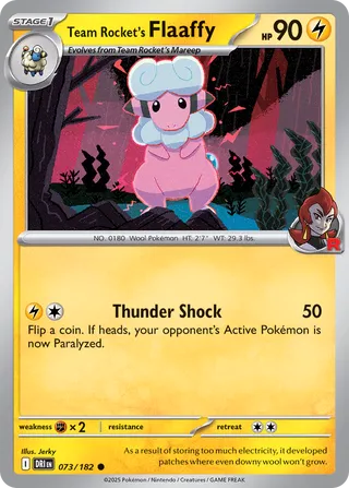 Team Rocket's Flaaffy, Destined Rivals 073/182