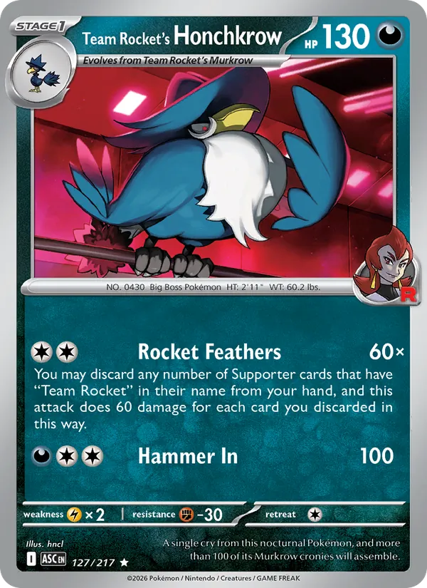 Team Rocket's Honchkrow, Ascended Heroes 127/217