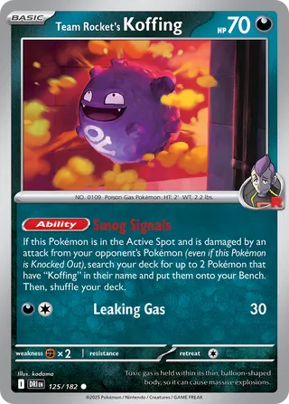 Team Rocket's Koffing, Destined Rivals 125/182