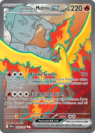 Team Rocket's Moltres EX, Destined Rivals 208/182