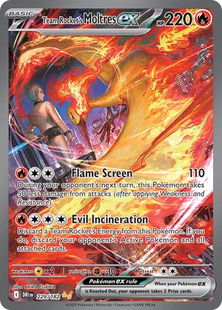 Team Rocket's Moltres EX, Destined Rivals 229/182
